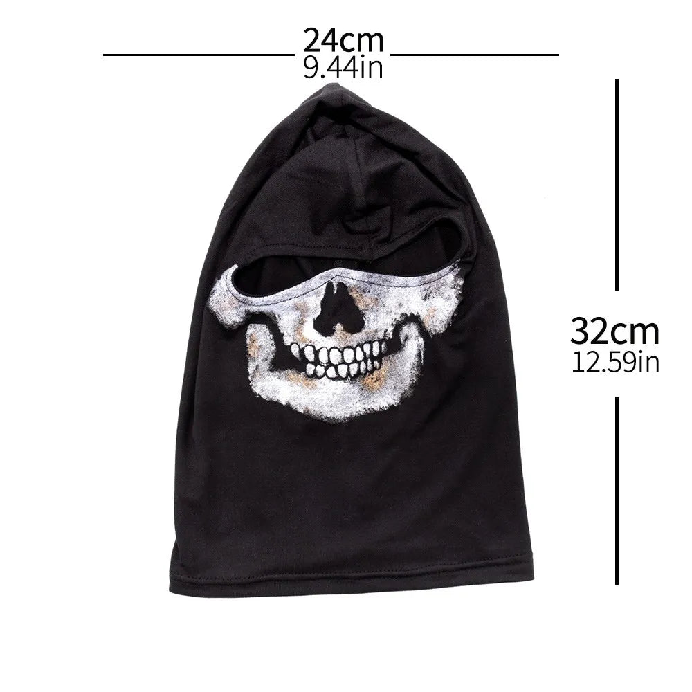 COD MW2 Ghost Face Skull Mask Balaclav Cosplay Simon Riley War Game Masks Protection Pattern Cycling Hood Halloween Party Props